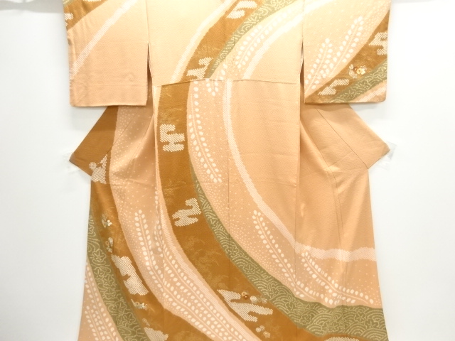 JAPANESE KIMONO / TOKYO MASUIWA-YA SHIBORI FLORAL PATTERN EMBROIDERY H